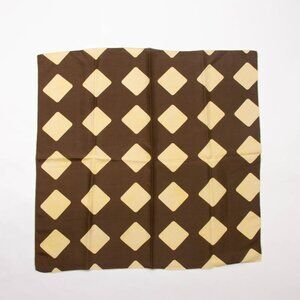 Retro Diamond Print Brown Tan Scarf Vintage Accessories TBF